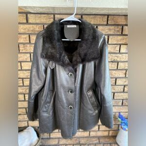 Cold water creek faux fur coat‎